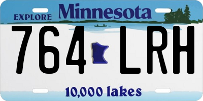 MN license plate 764LRH