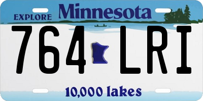 MN license plate 764LRI