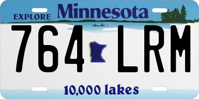 MN license plate 764LRM