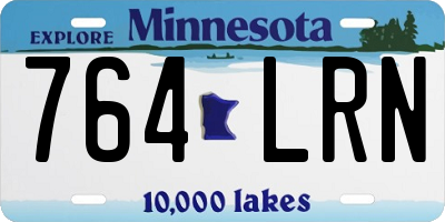 MN license plate 764LRN