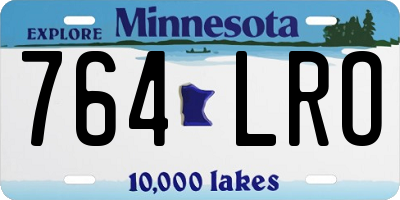 MN license plate 764LRO