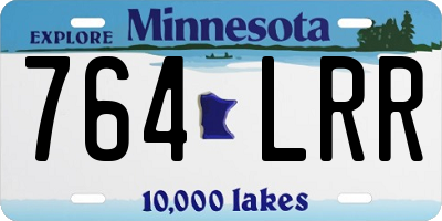 MN license plate 764LRR