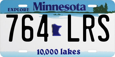 MN license plate 764LRS