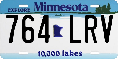 MN license plate 764LRV