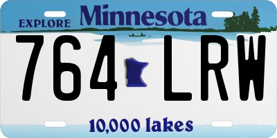 MN license plate 764LRW