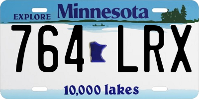 MN license plate 764LRX