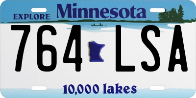 MN license plate 764LSA