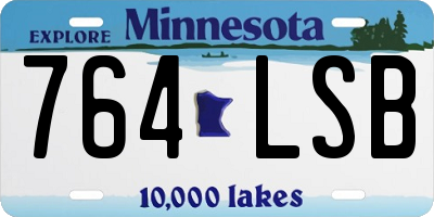 MN license plate 764LSB