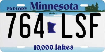 MN license plate 764LSF