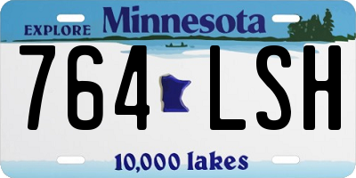 MN license plate 764LSH