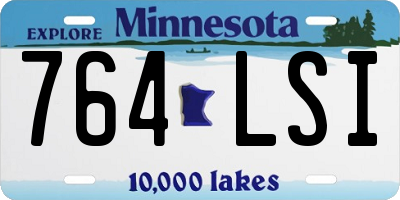 MN license plate 764LSI