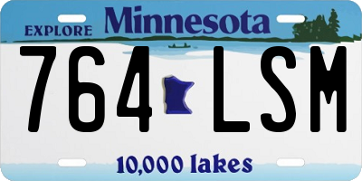 MN license plate 764LSM