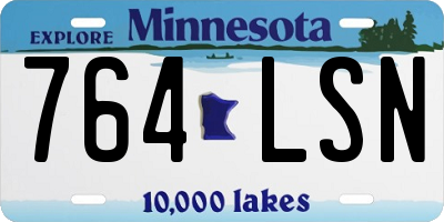 MN license plate 764LSN