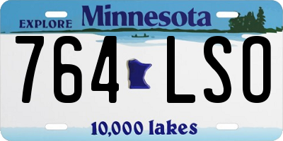 MN license plate 764LSO