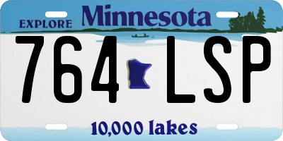 MN license plate 764LSP