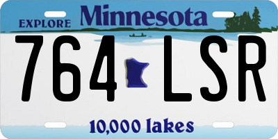 MN license plate 764LSR