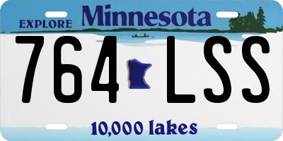 MN license plate 764LSS