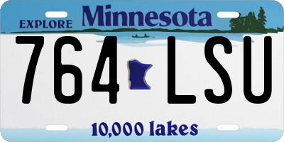 MN license plate 764LSU