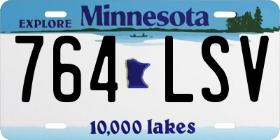 MN license plate 764LSV