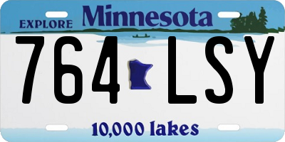 MN license plate 764LSY