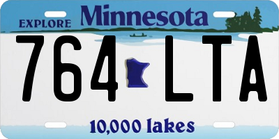 MN license plate 764LTA