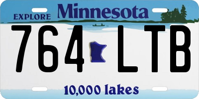 MN license plate 764LTB