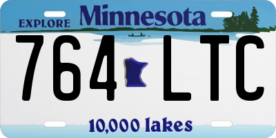 MN license plate 764LTC