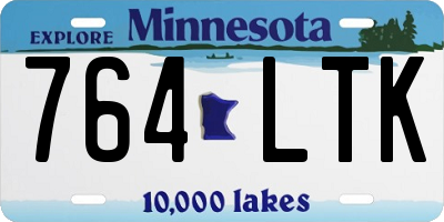 MN license plate 764LTK