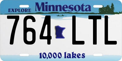 MN license plate 764LTL