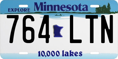 MN license plate 764LTN