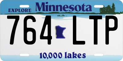 MN license plate 764LTP