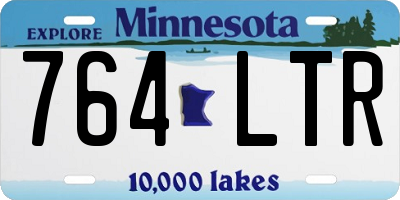 MN license plate 764LTR