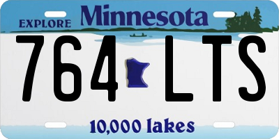 MN license plate 764LTS