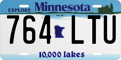 MN license plate 764LTU