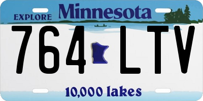 MN license plate 764LTV