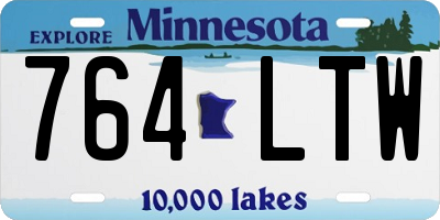MN license plate 764LTW