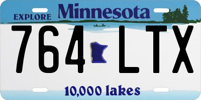 MN license plate 764LTX