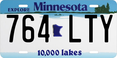 MN license plate 764LTY