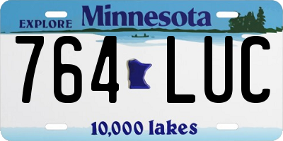 MN license plate 764LUC