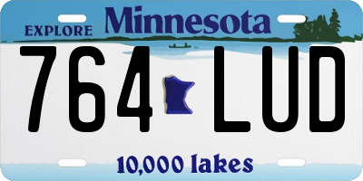 MN license plate 764LUD
