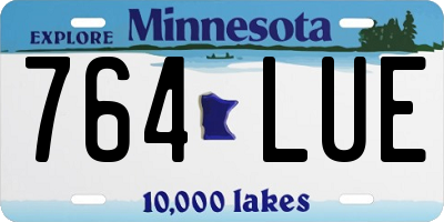 MN license plate 764LUE