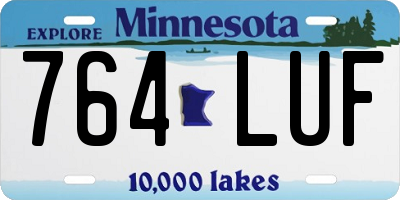 MN license plate 764LUF