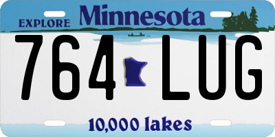 MN license plate 764LUG