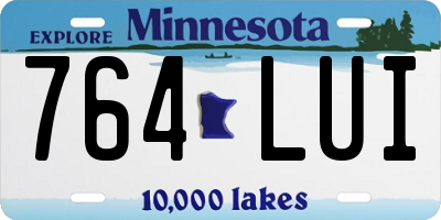 MN license plate 764LUI