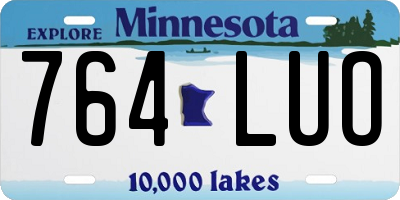MN license plate 764LUO