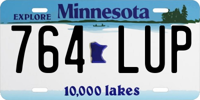 MN license plate 764LUP