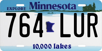 MN license plate 764LUR