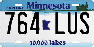MN license plate 764LUS