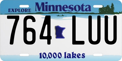 MN license plate 764LUU