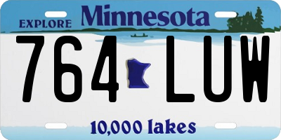 MN license plate 764LUW